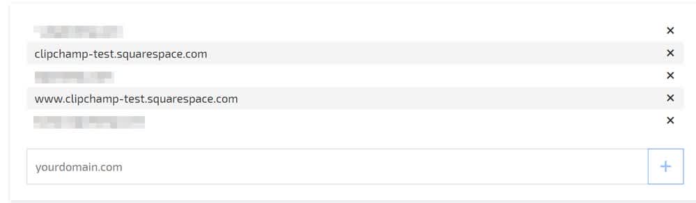authorize domain in the Clipchamp API settings