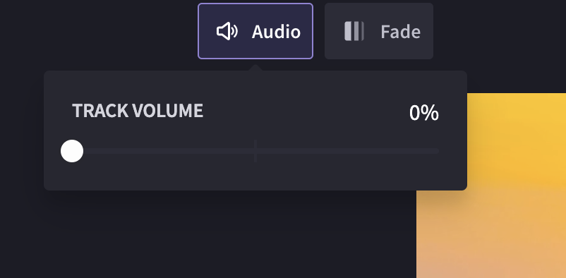 mute audio track of a video