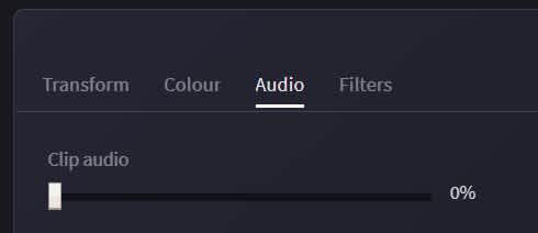 mute clip audio