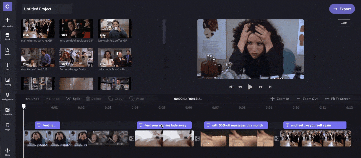 Clipchamp Create how to add gifs to videos edit video.