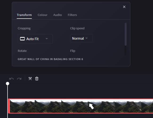Select video to rotate
