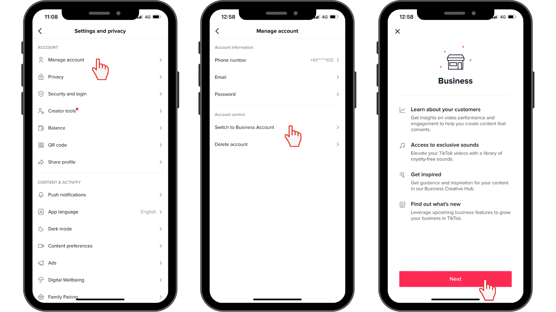 TikTok analytics - business account