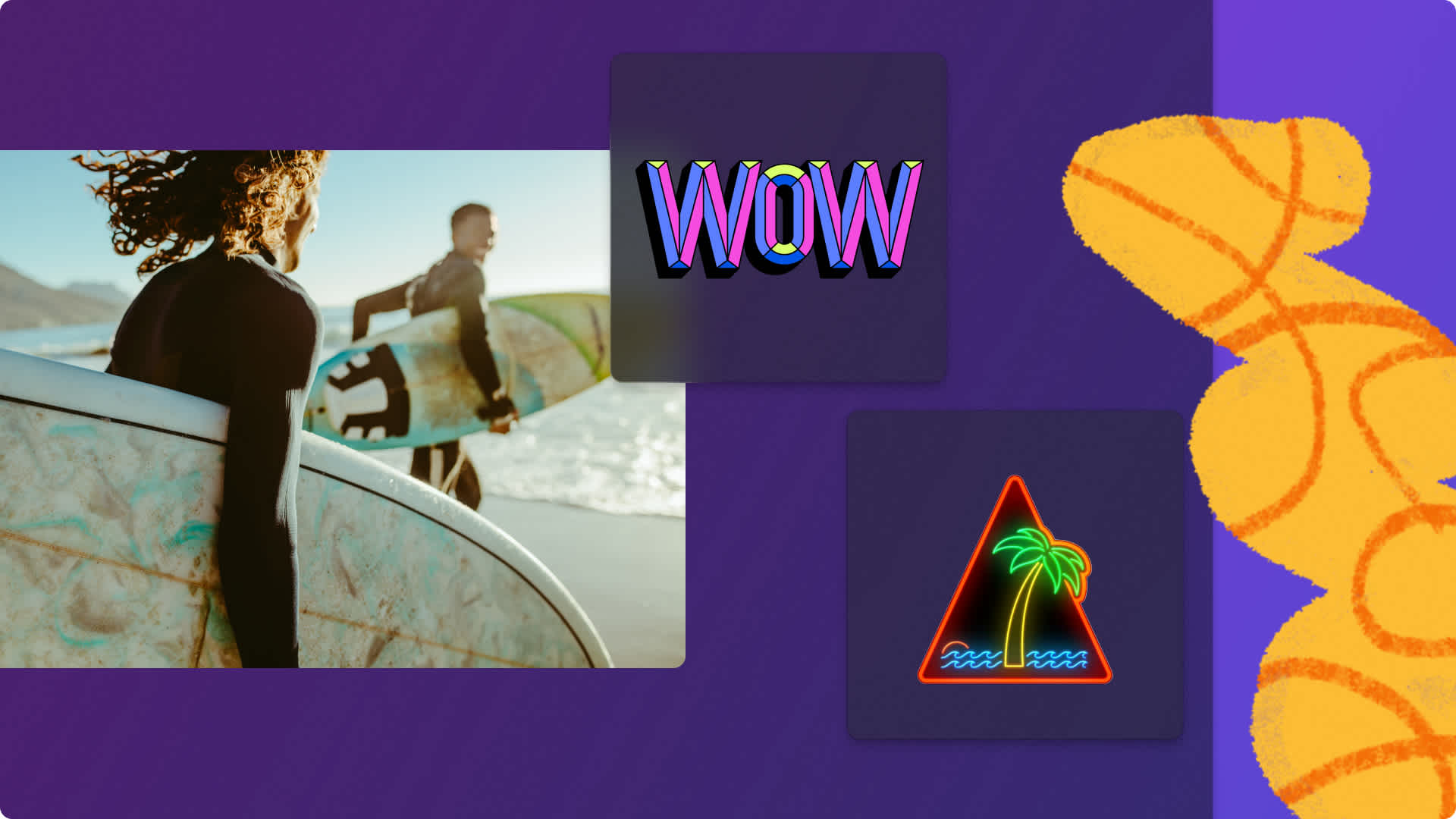 Add reaction stickers to videos in Clipchamp