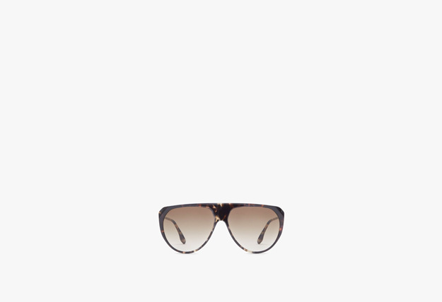 Victoria Beckham Acetate Half Moon Sunglasses Tortoiseshell