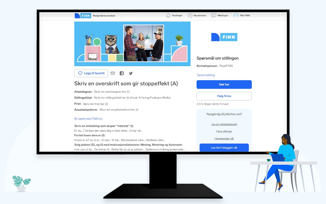 En illustrert oppskrift på hvordan du lager en god stillingsannonse.