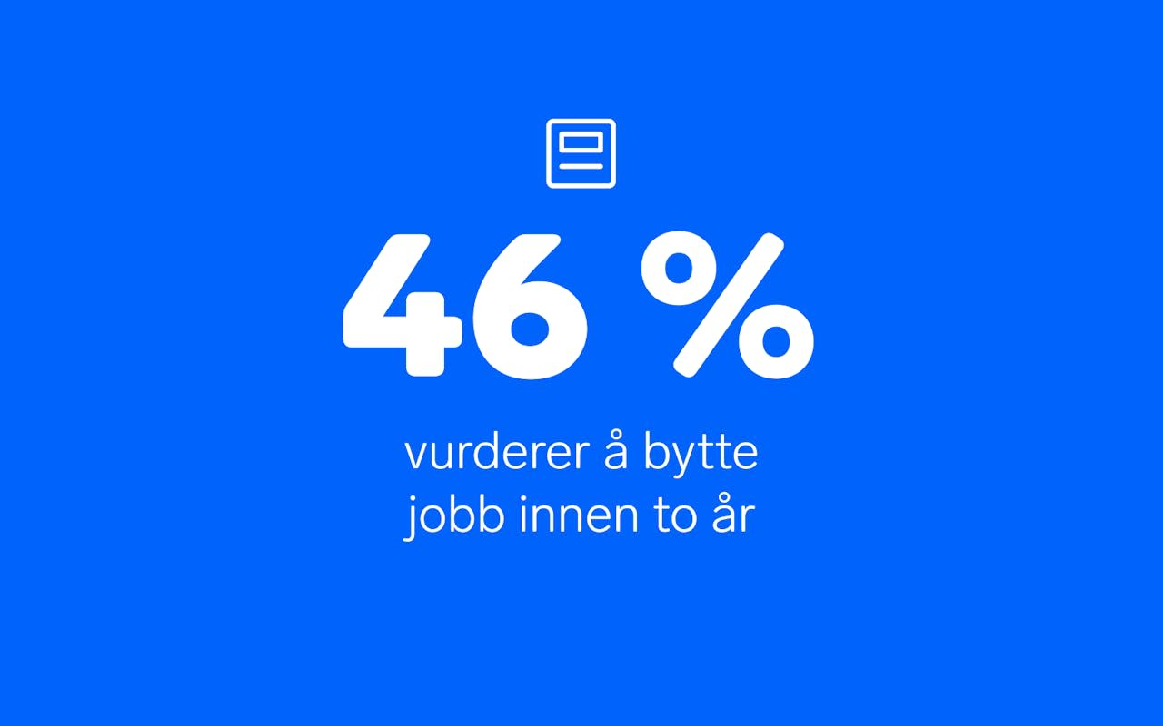 46 % vurderer å bytte jobb innen to år