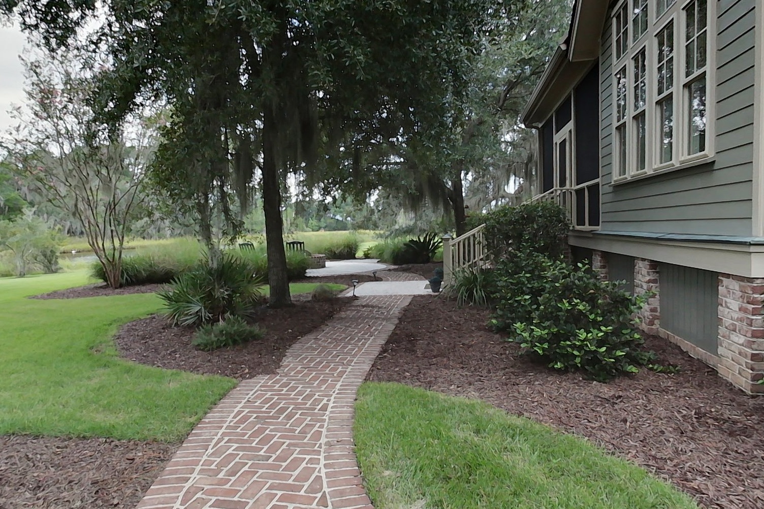 walkway at back of house