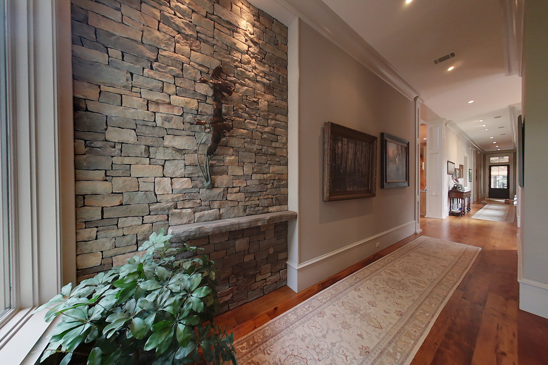 inside stone wall / hallway