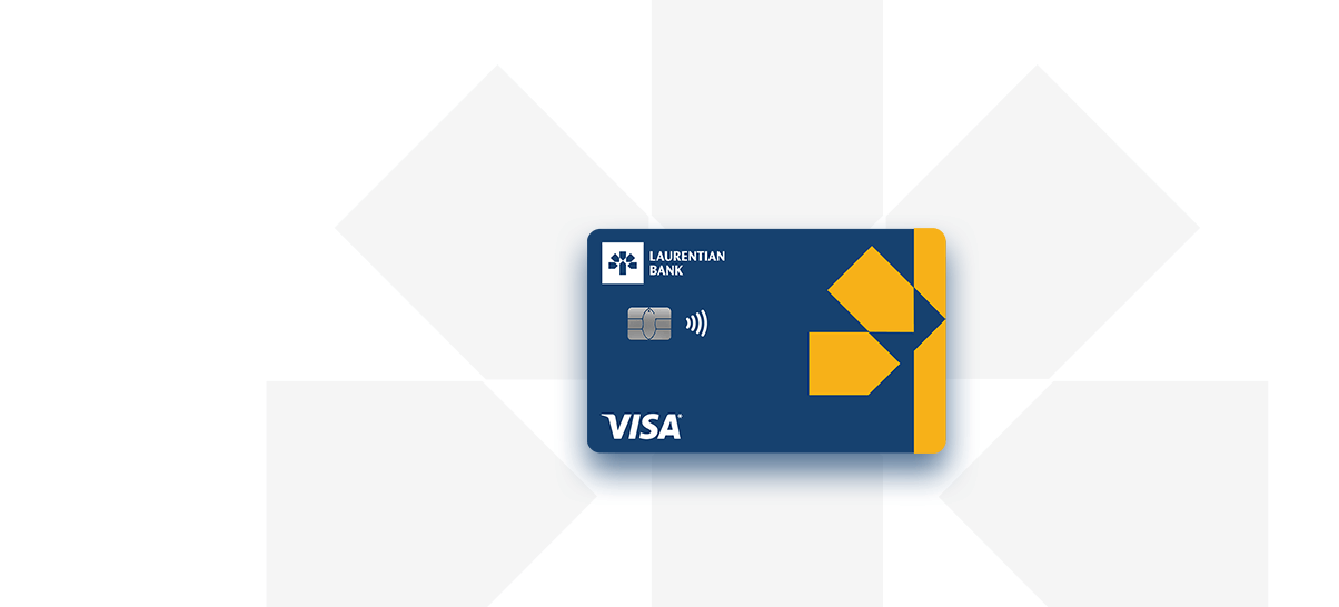 Dark blue Visa* Reduced Rate credit card.