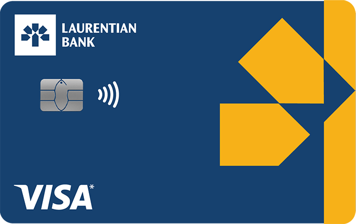 Laurentian Bank Visa* Reduced Rate credit card. 