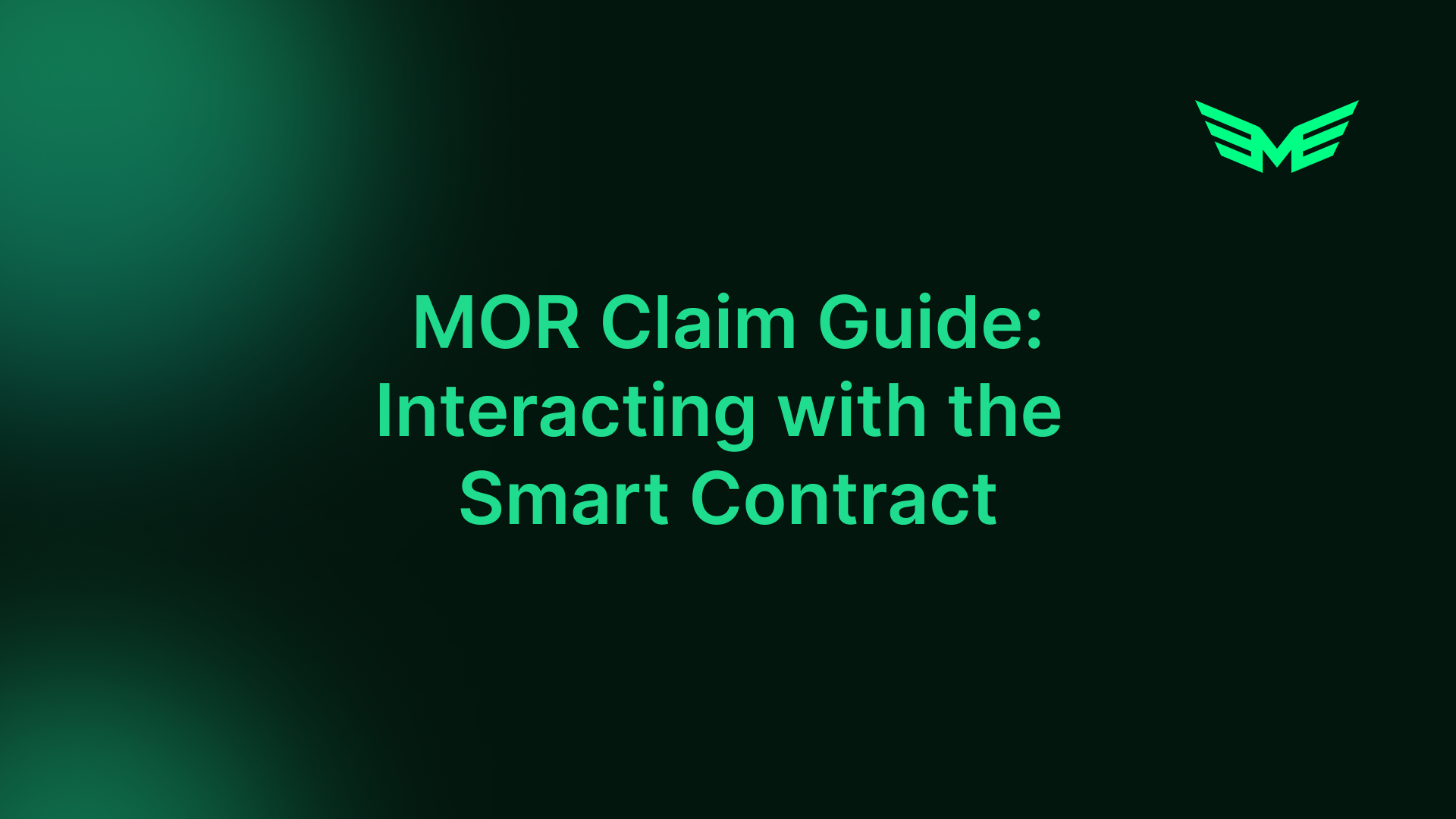 MOR Claim Guide: Interacting Directly with the Smart Contracts