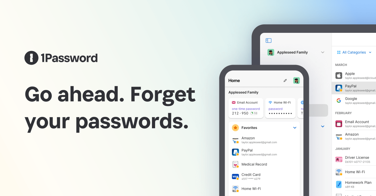 1Password - 家族、ビジネス、チームのためのパスワード管理ツール | 1Password