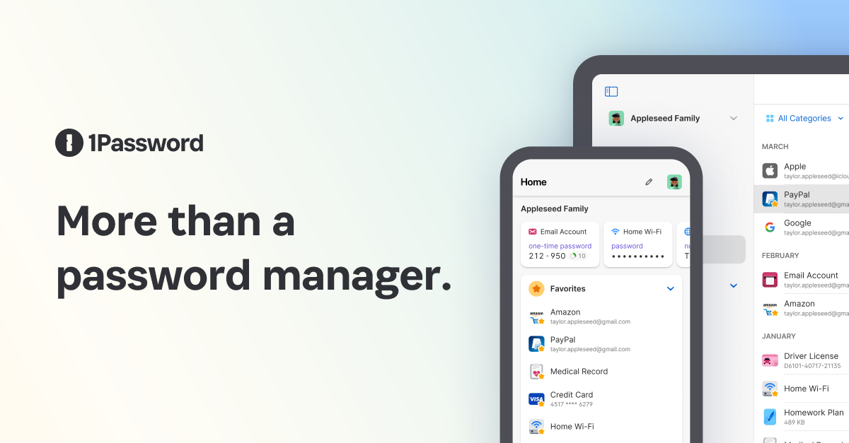 Password Manager for Families, Enterprise & Business | 1Password