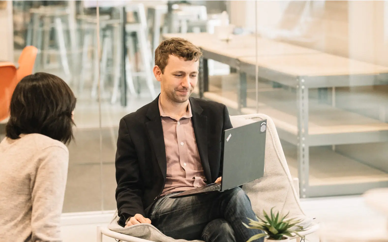 Intercom employees working together in conference room