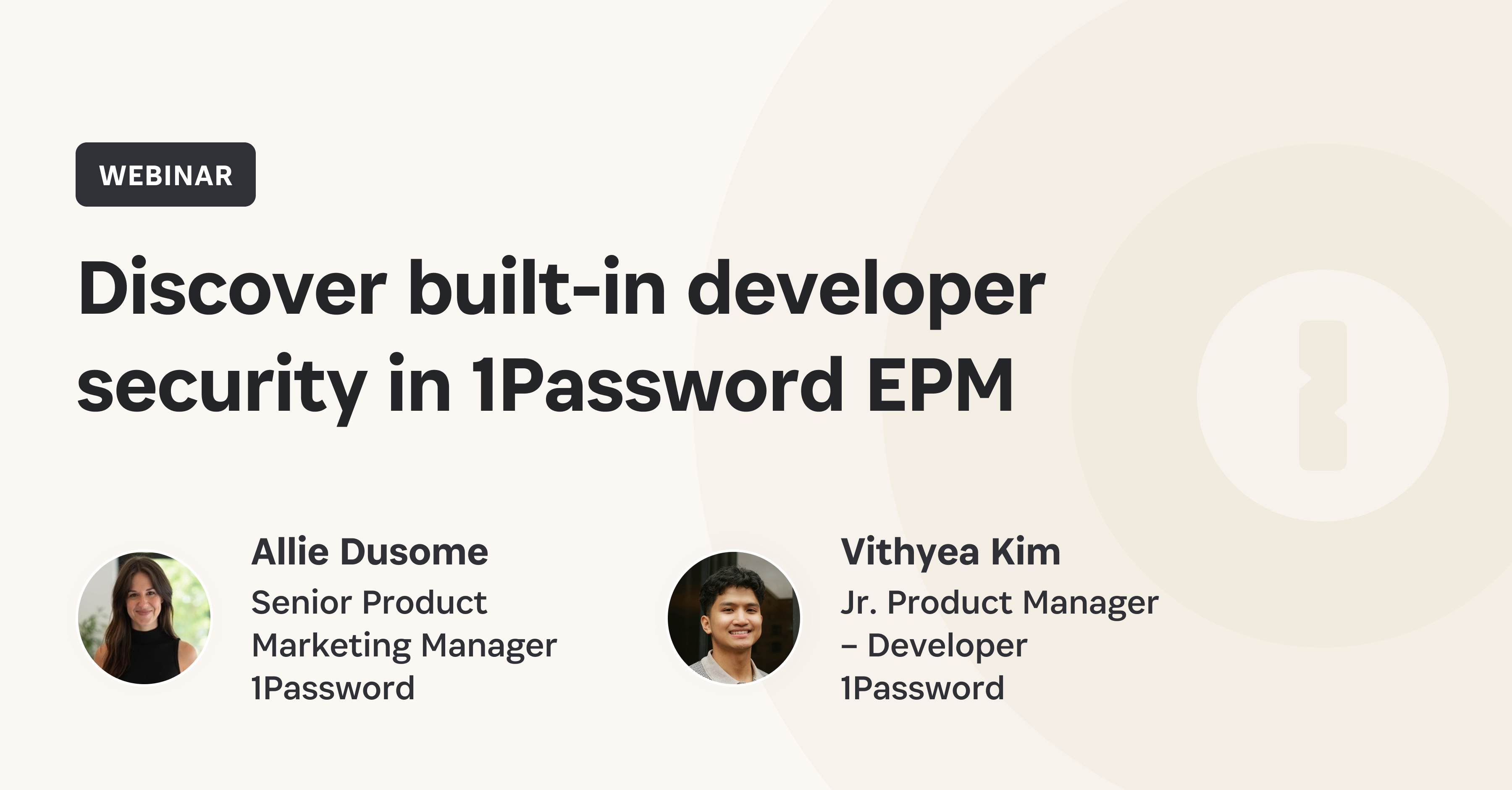 EPM Secure Developer Credentials | 1Password