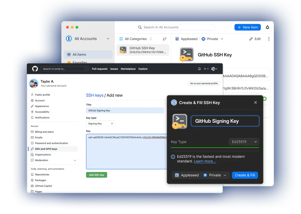 Ключи SSH для разработчиков | 1Password