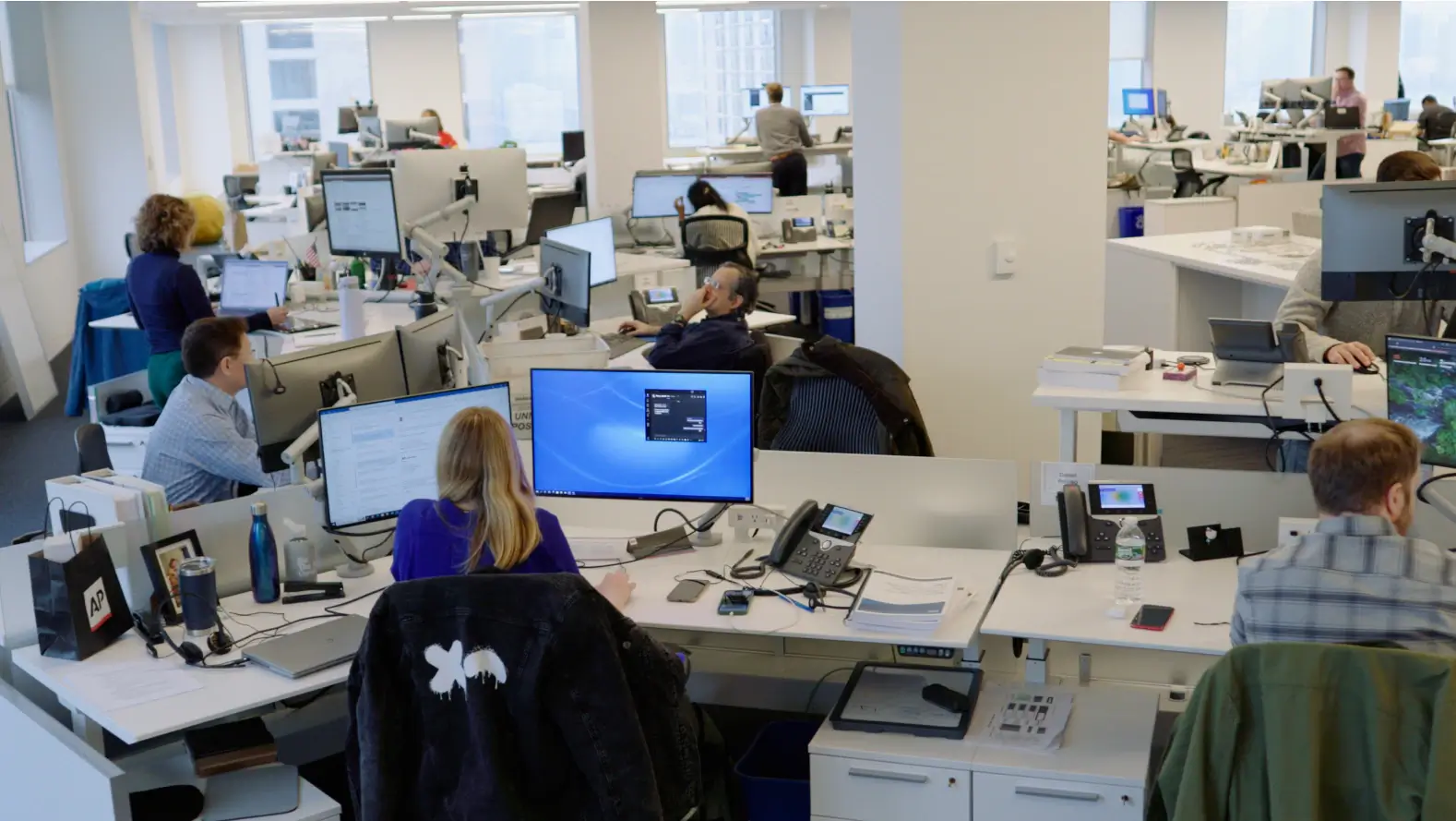 Employees in the The Associated Press Office