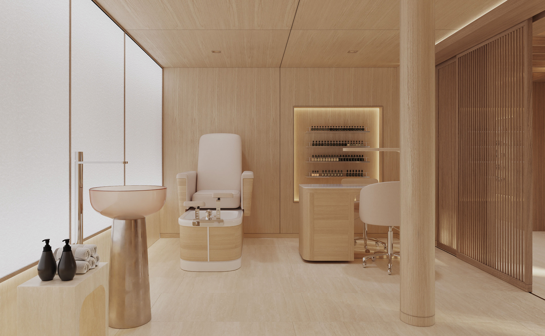 Beauty lounge aboard Aman at Sea's inaugural luxury motor yacht