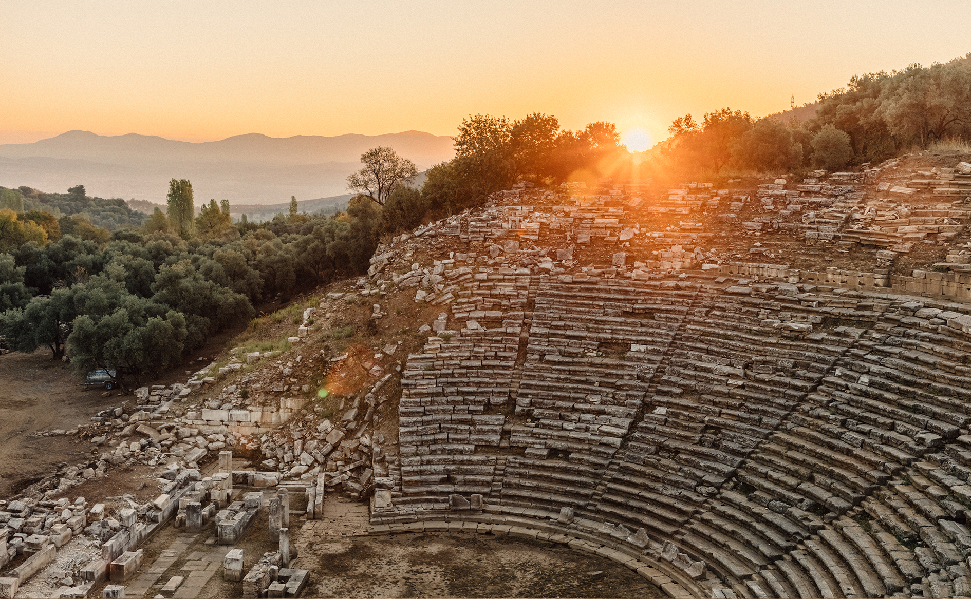 The ancient ruins of Stratonikeia during an Aman at Sea yacht voyage