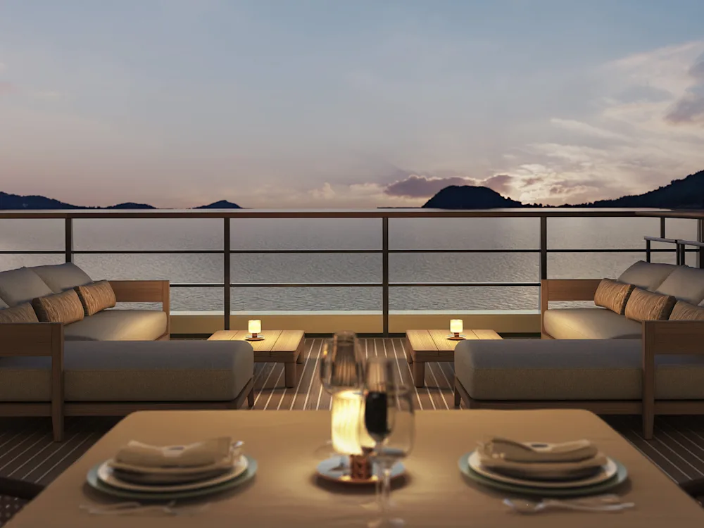 An artist's impression of the Aman Grill terrace on Amangati