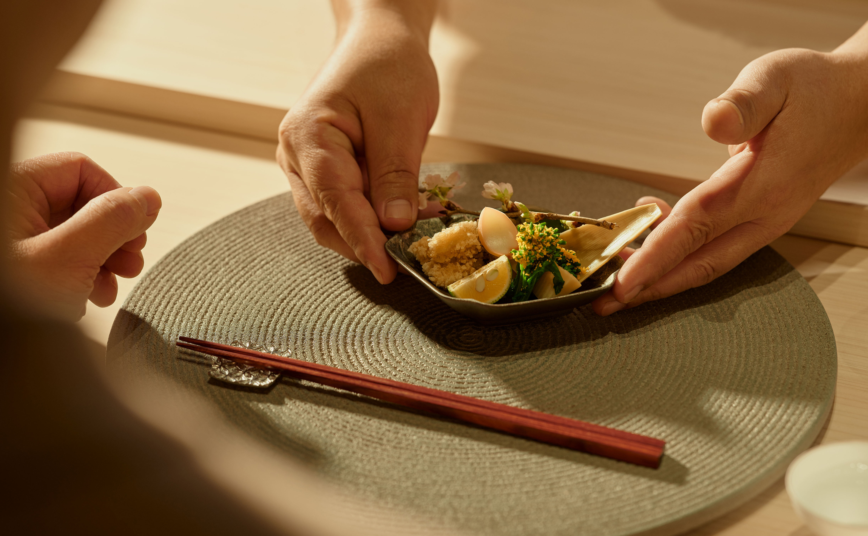 Gourmet cuisine served aboard Aman at Sea's inaugural luxury motor yacht