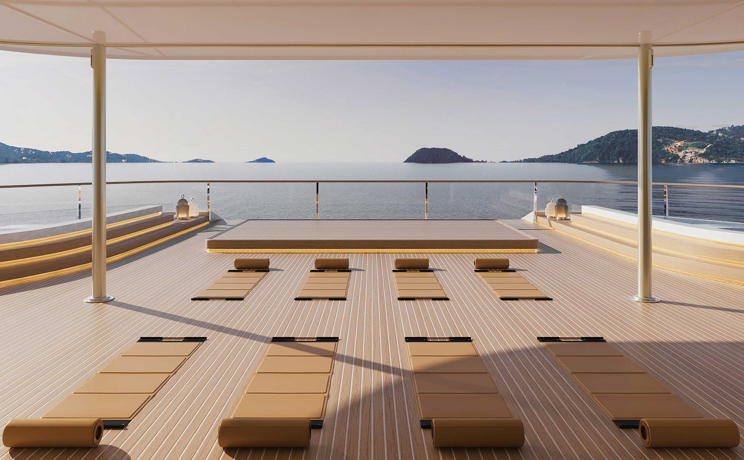 An artist's impression of an open deck on Amangati