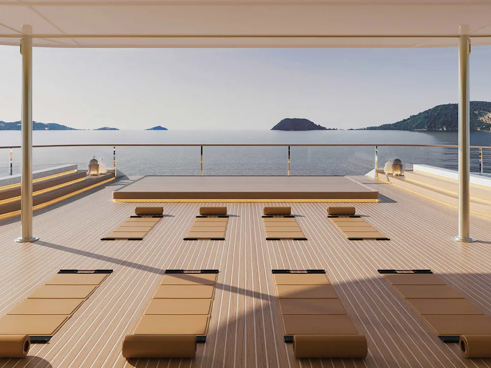 An artist's impression of an open deck on Amangati