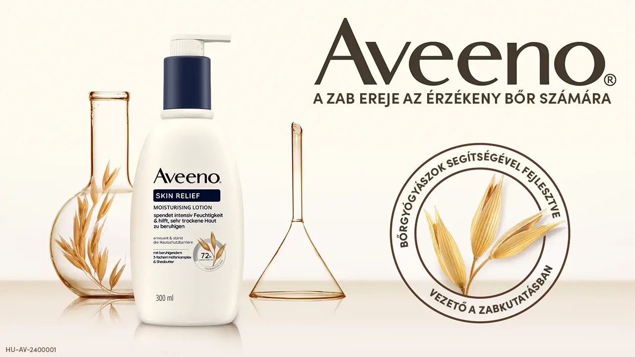 Řada péče o pokožku Aveeno® Skin Relief – Aveeno® Skin Relief Tělové mléko, Aveeno® Skin Relief Tělový olej ve spreji, Aveeno® Skin Relief Hydratační krém na ruce, Aveeno® Skin Relief Hydratační sprchový gel – Aveeno® Skin Relief, vyvinuto s dermatology