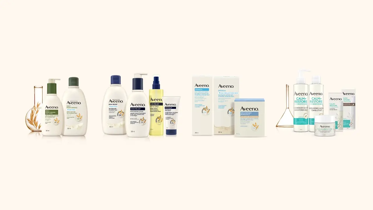 Produkty Aveeno® – péče o tělo a tvář s obsahem ovsa pro suchou a citlivou pokožku