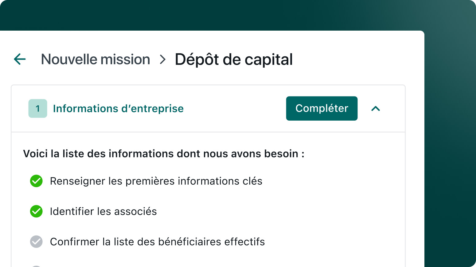 Visuel annonce dépôt de capital