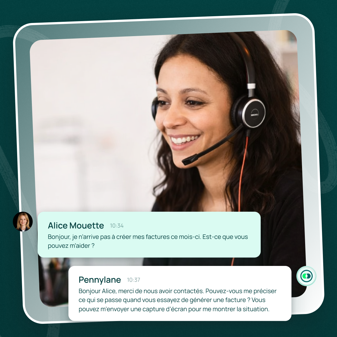 Support Pennylane avec chat