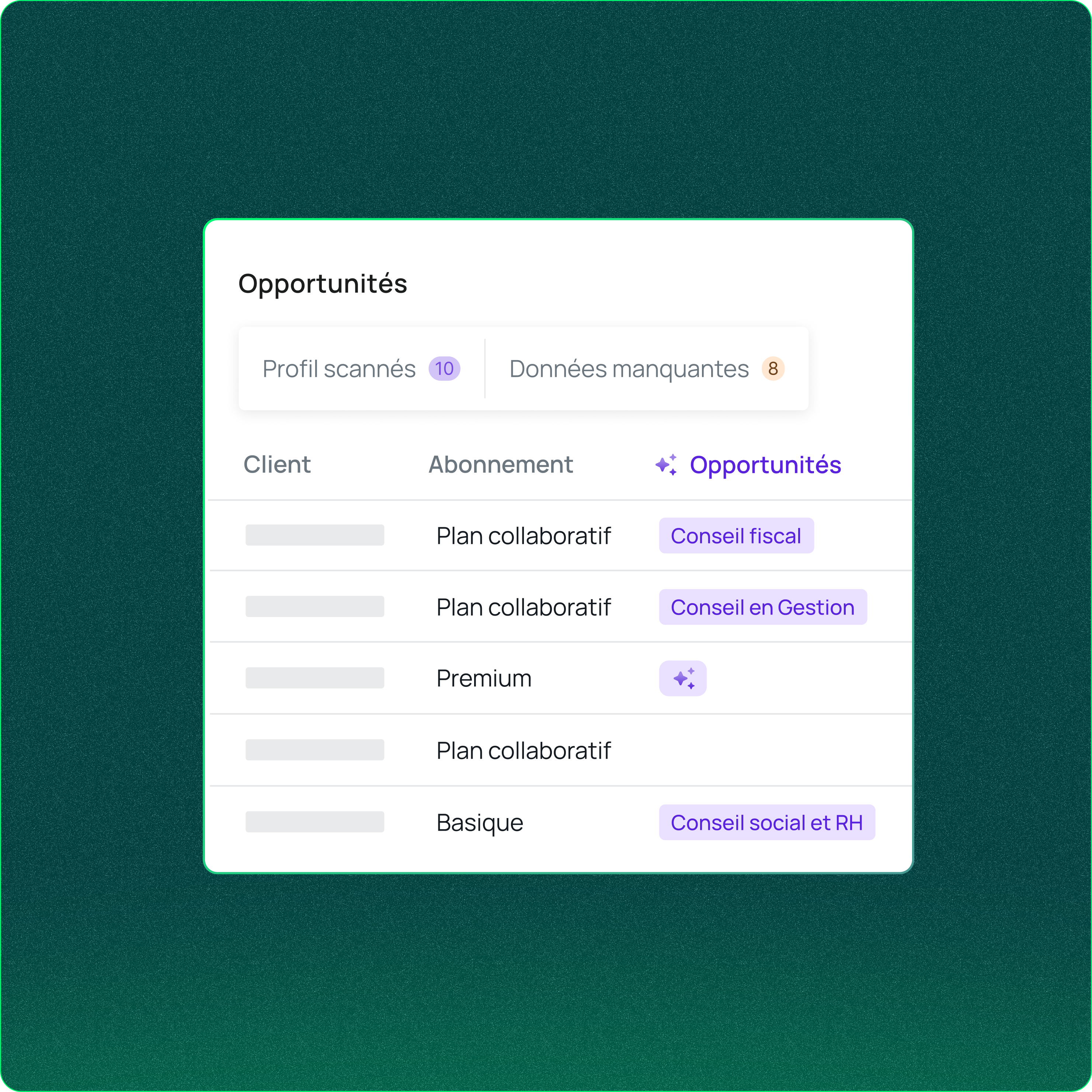 page CRM Signaux