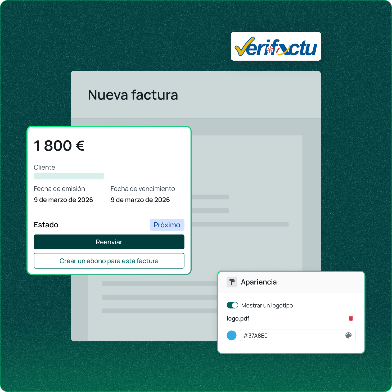 Onglet 1, Facturación con VeriFactu