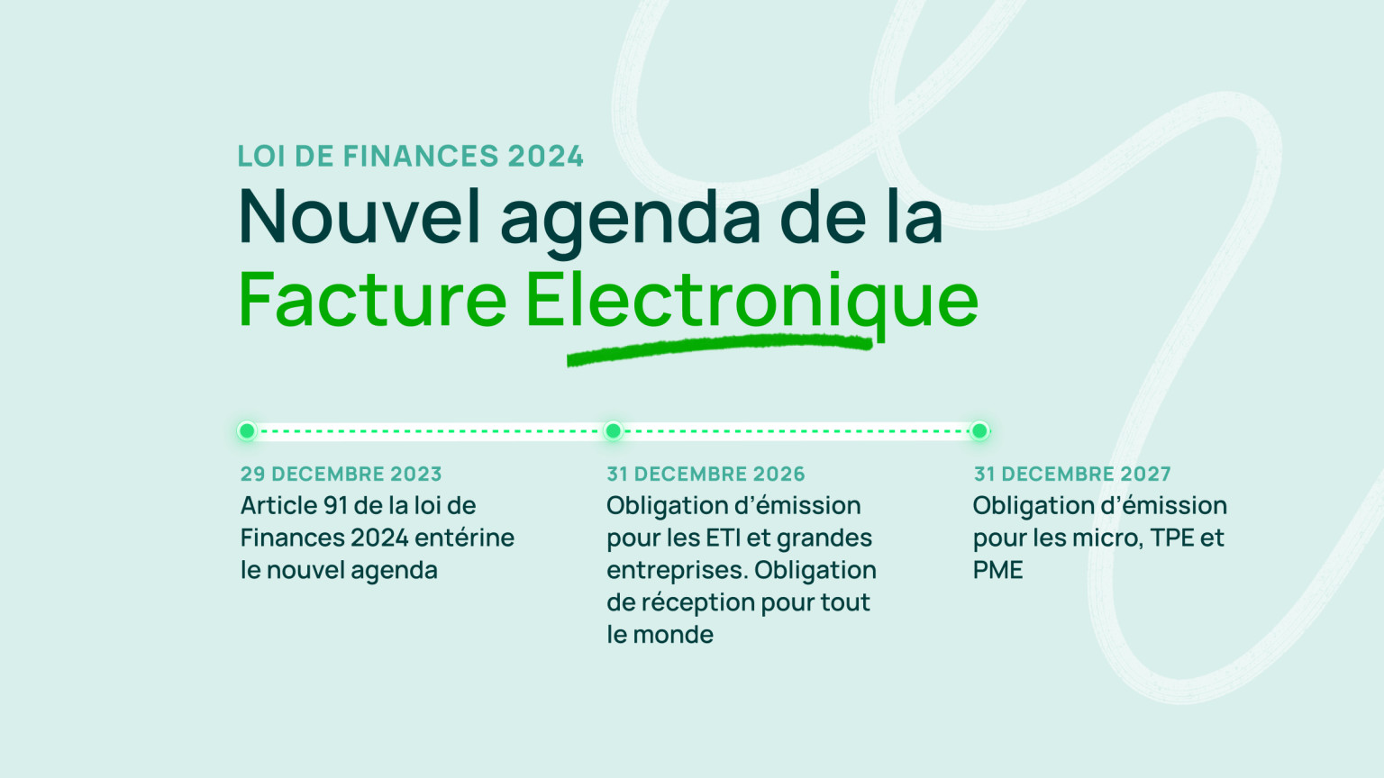 Calendrier facture électronique