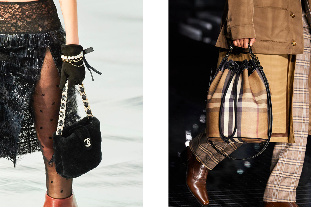 Chanel và Burberry cũng giới thiệu bộ sưu tập dành cho trend túi này. Ảnh: L'Officiel