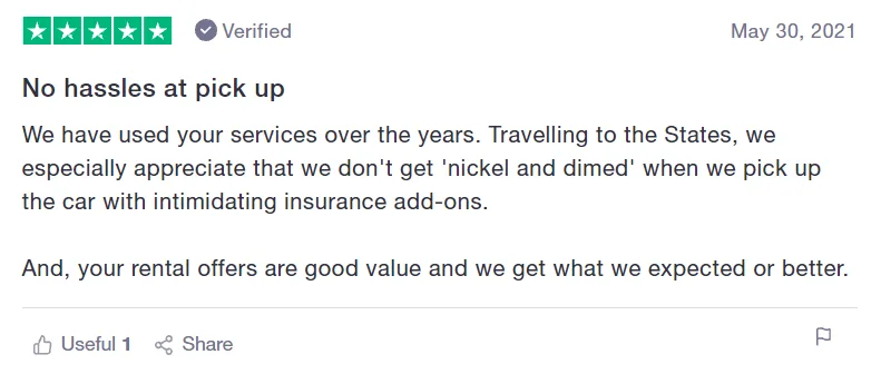 Rental car review