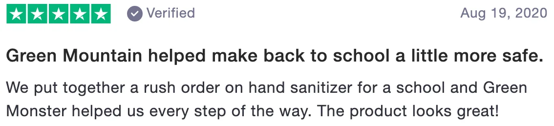 Review of Green Mountain Monster Promos: Green Mountain helped make back to school a little more safe. (5 stars)