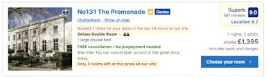 Booking.com using live data as social proof Booking.com using live data as social proof