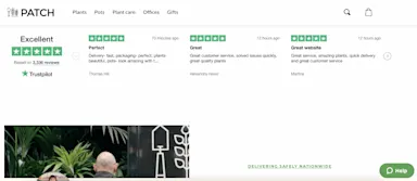 Patch plants displays Trustpilot reviews Patch plants displays Trustpilot reviews