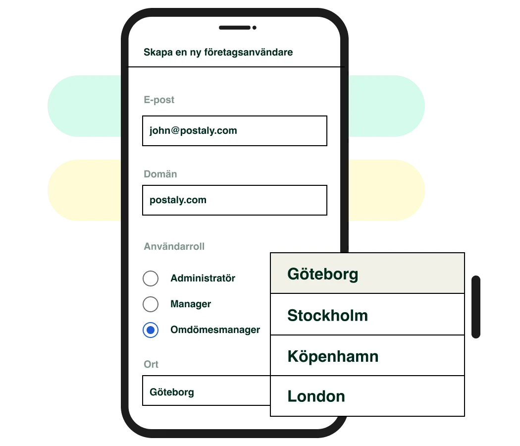 Left Right image - 3-Manage your local teams with ease - Location reviews page 3-Manage your local teams with ease - Location reviews page - Swedish