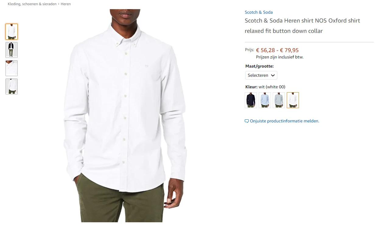 Amazon overhemd NL
