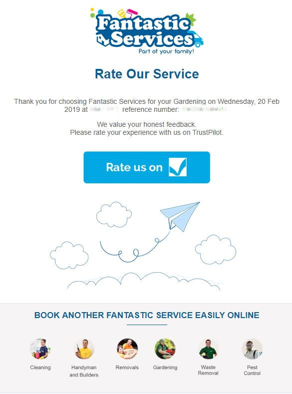 Fantastic services rate service trustpilot