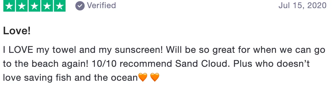 Review of Sand Cloud: Love! (5 stars)
