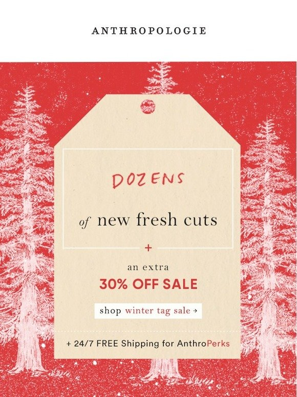 Seasonal email (sale) from anthropologie Seasonal email (sale) from anthropologie