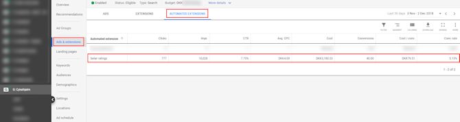 Type the “Seller Ratings” data into the Seller Ratings row Billede-5