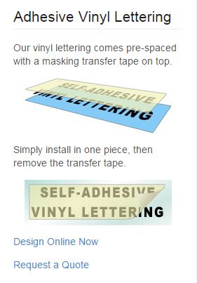 picture of Adhesive Vinyl Lettering Adhesive Vinyl Lettering