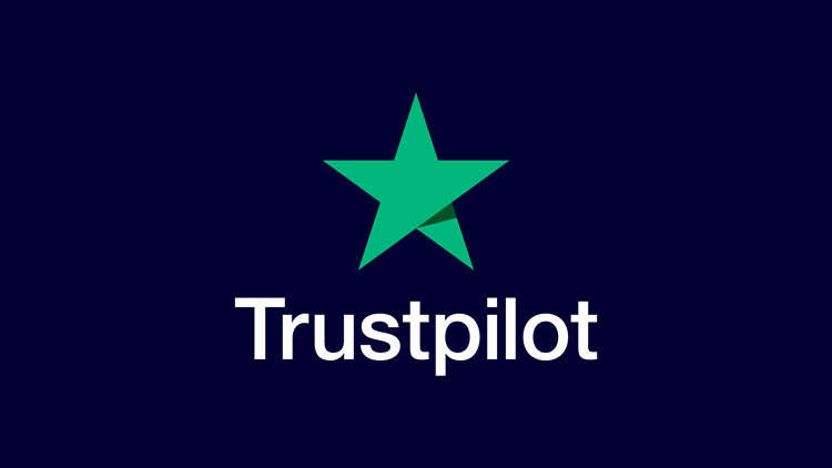 Trustpilot logo on primary blue background
