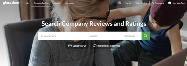 Glassdoor collects anonymous reviews and information for prospective employees