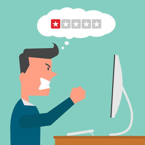 Billede af negativ trustpilot anmeldelse