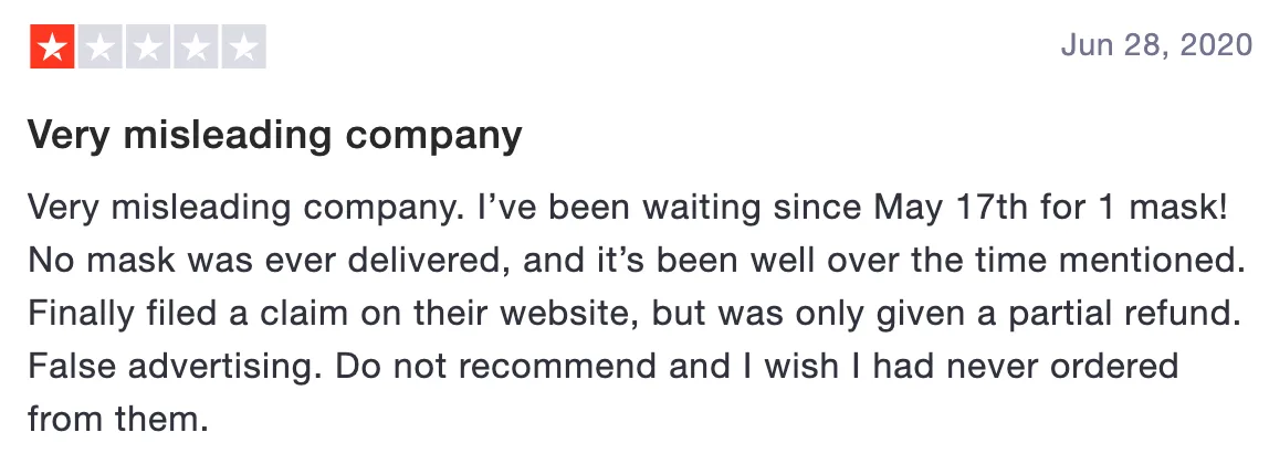 Review of Tee2n1: Very misleading company (1 star)